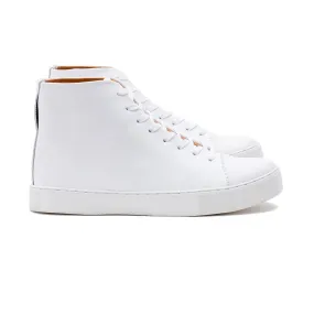 Abington Hi Toe Cap - All White Calf