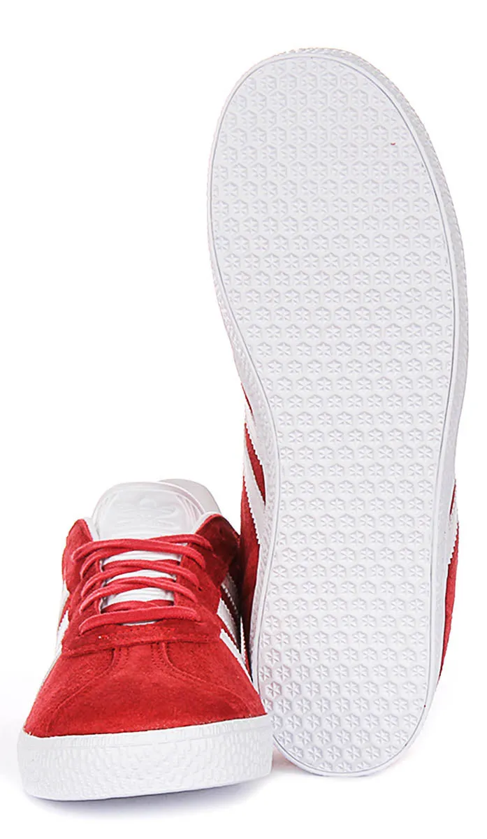 Adidas Gazelle In Red White For Youth