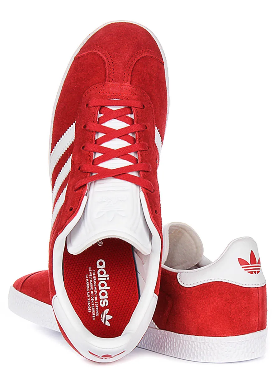 Adidas Gazelle In Red White For Youth