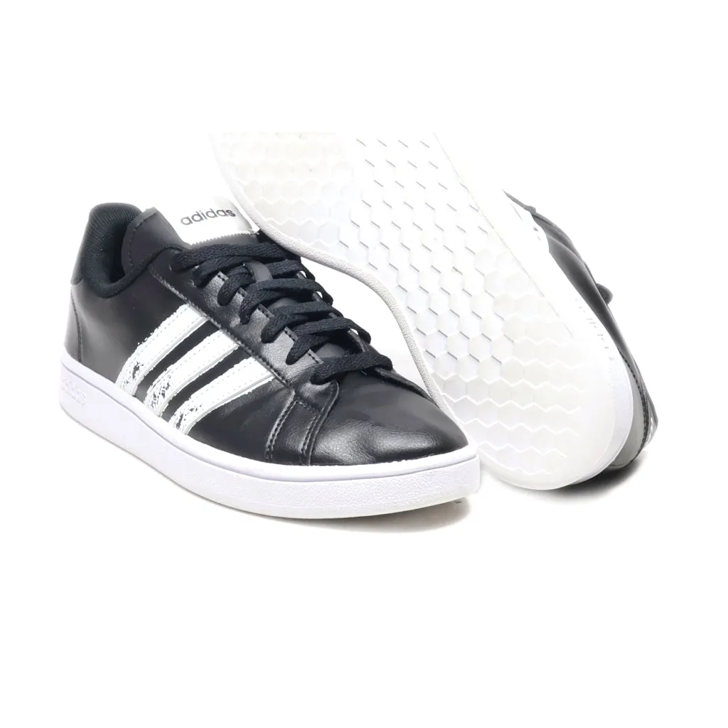 Adidas Grand Court Base 2.0 Low-Top Sneakers Leather Black Colour For Men