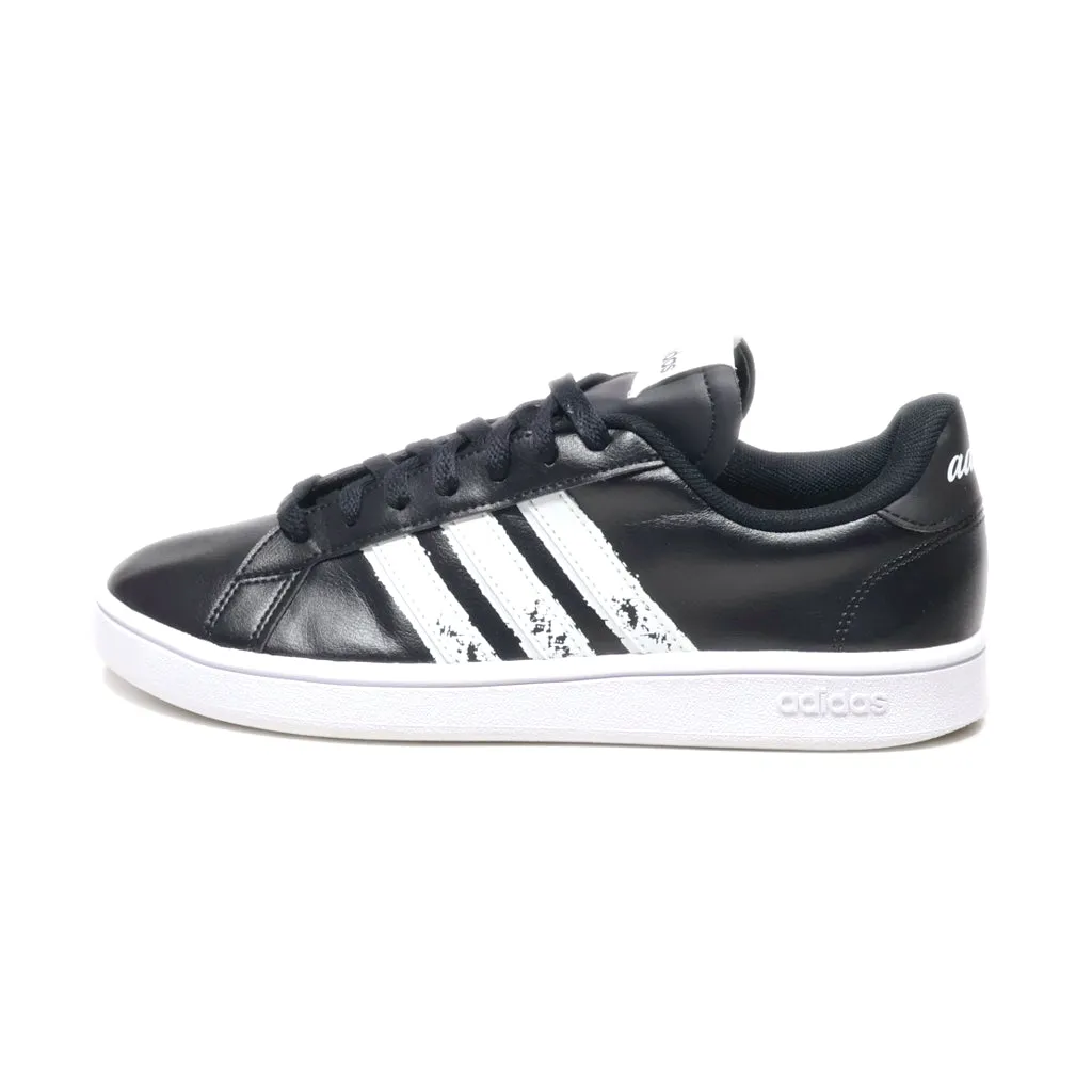 Adidas Grand Court Base 2.0 Low-Top Sneakers Leather Black Colour For Men