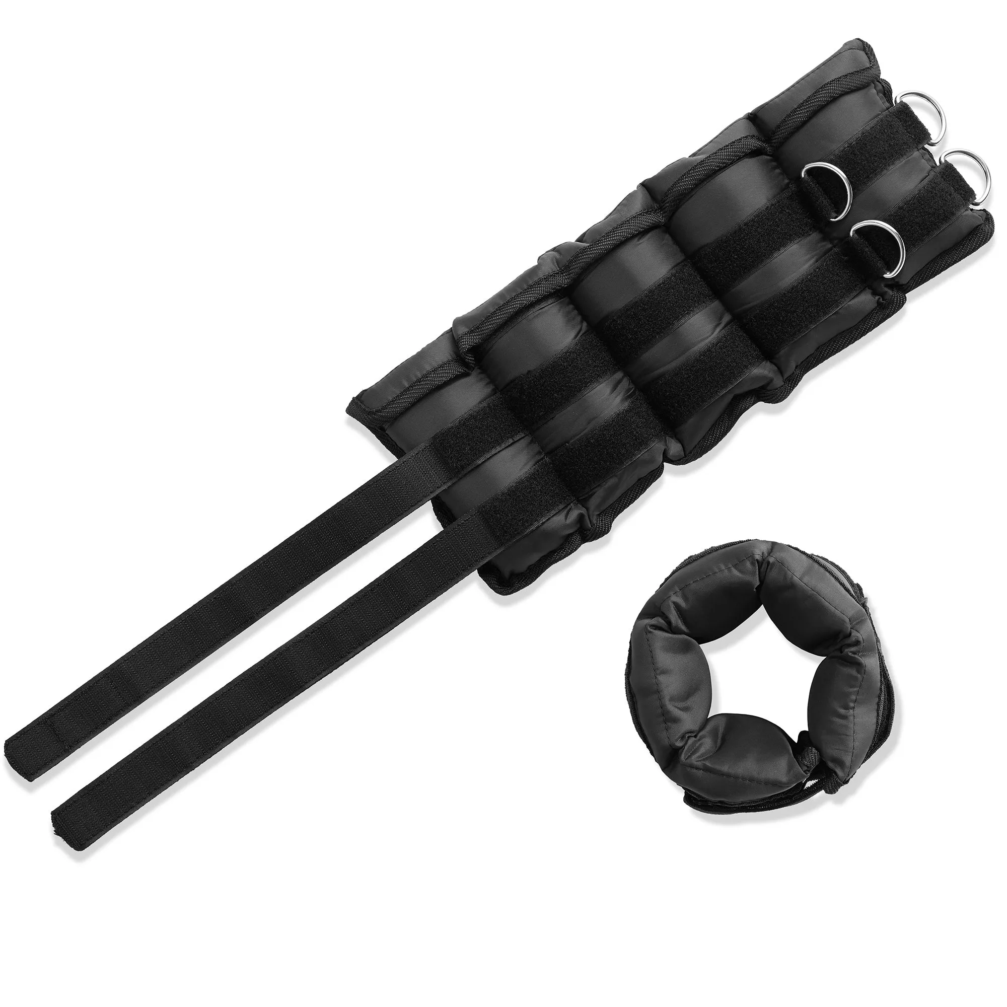 Adjustable Ankle Wrist Weights Pair,  Set with Removable Weights