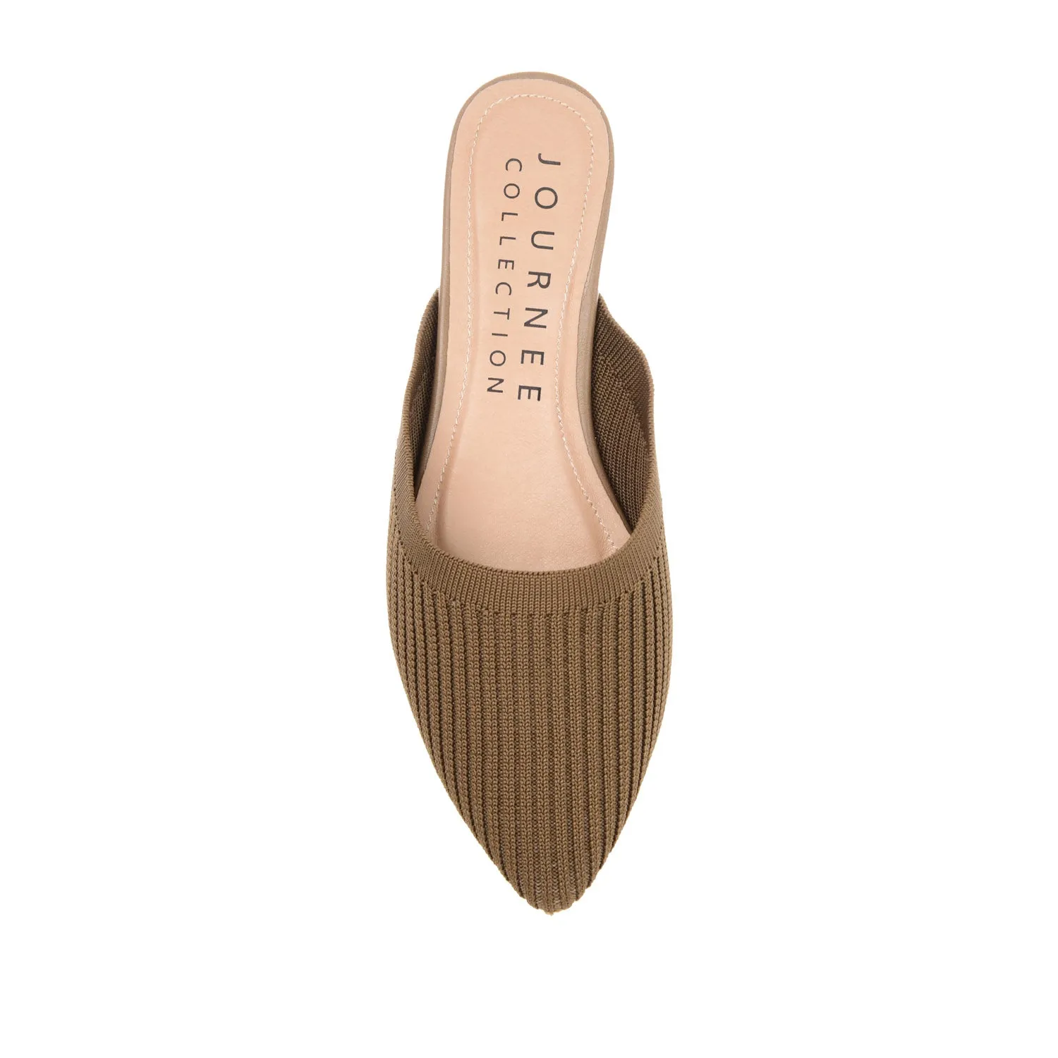 ANIEE MULE FLATS IN BASIC KNIT FABRIC