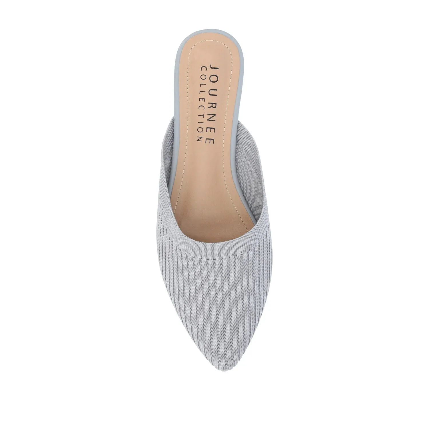 ANIEE MULE FLATS IN BASIC KNIT FABRIC