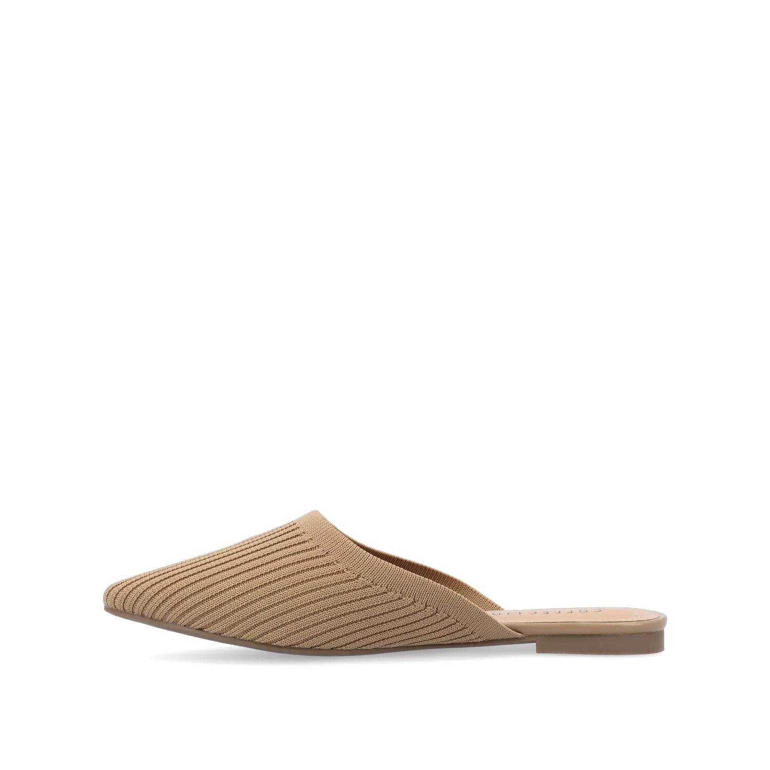 ANIEE MULE FLATS IN BASIC KNIT FABRIC