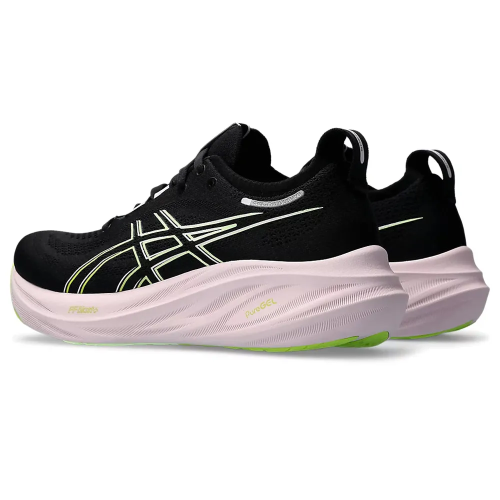 ASICS GEL NIMBUS 26 (M) - (BLACK/ NEON LIME) RUNNING SHOES