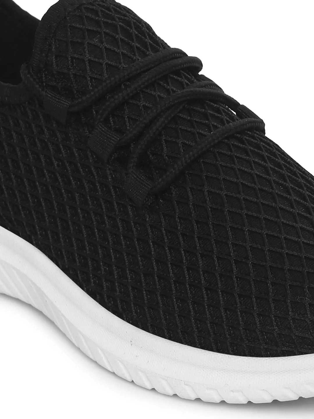 Black Mesh Slip-On Sneakers