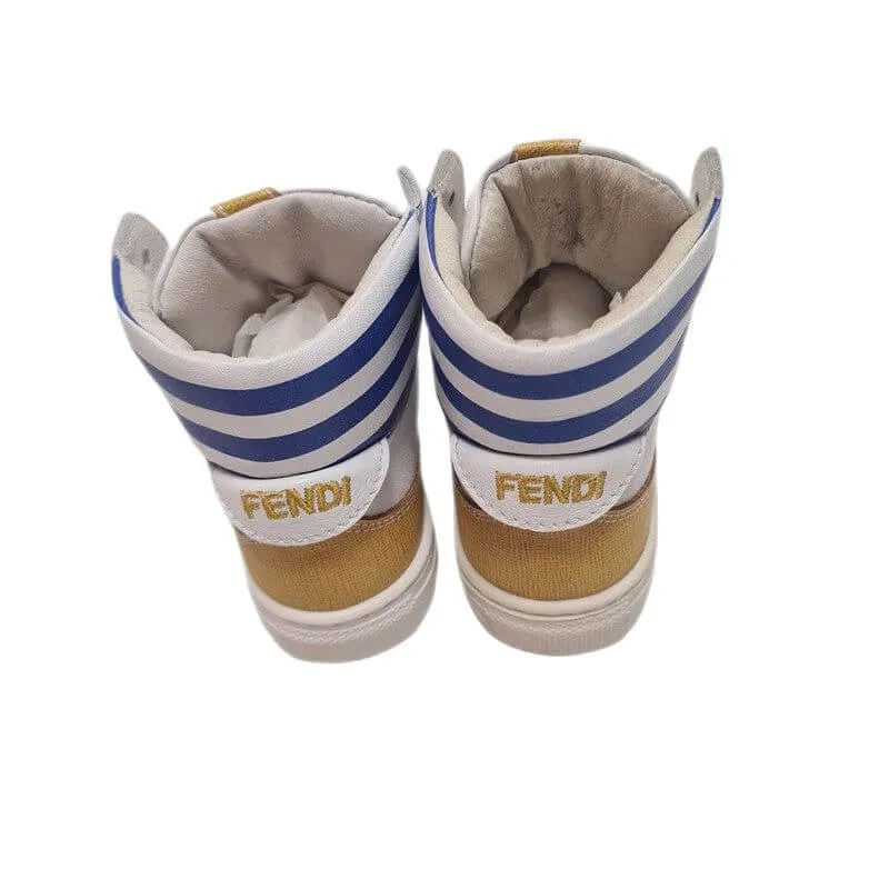 Boys White Hi-Top Trainers