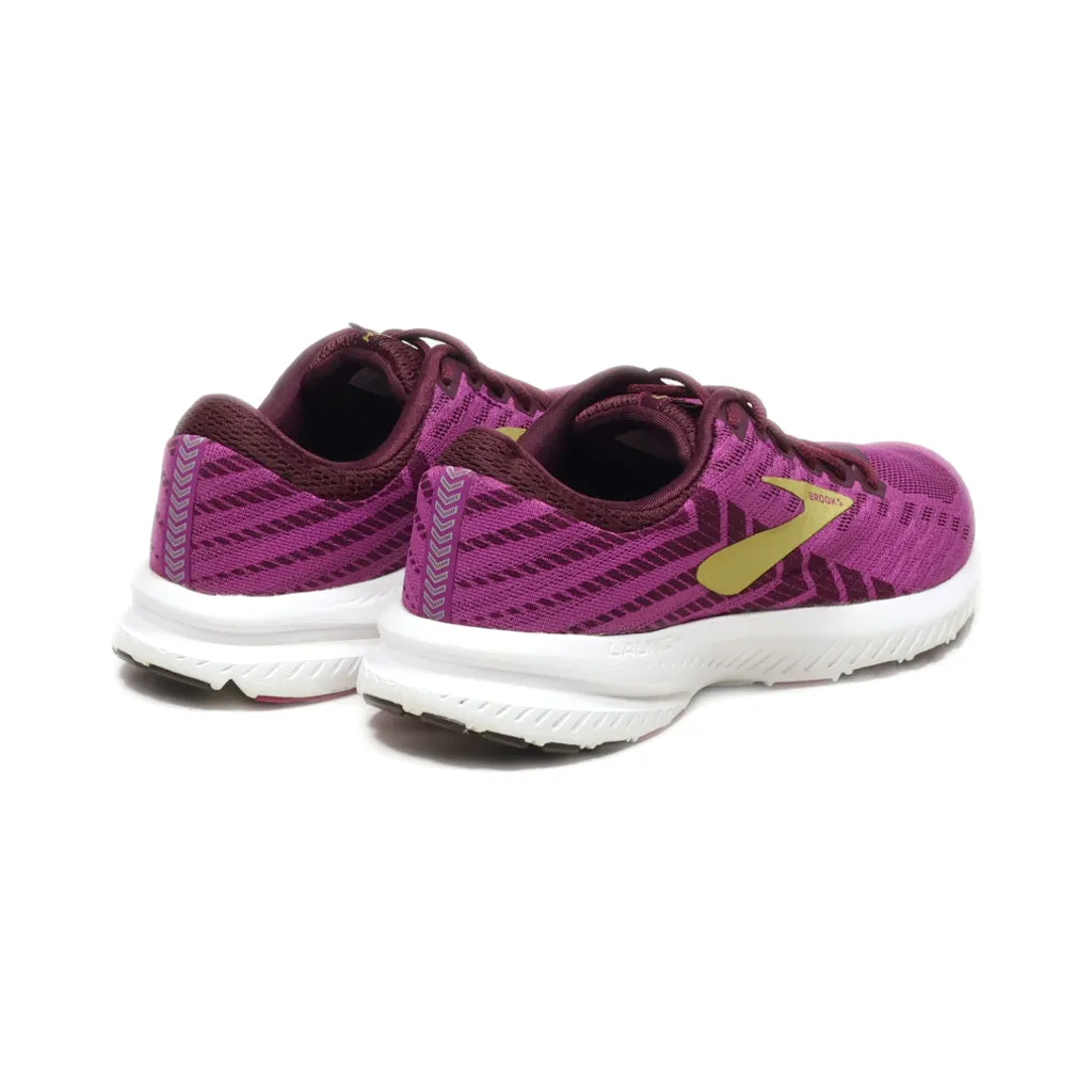 Brooks Launch 6 Sport Shoes Leather Purple Colour For Women