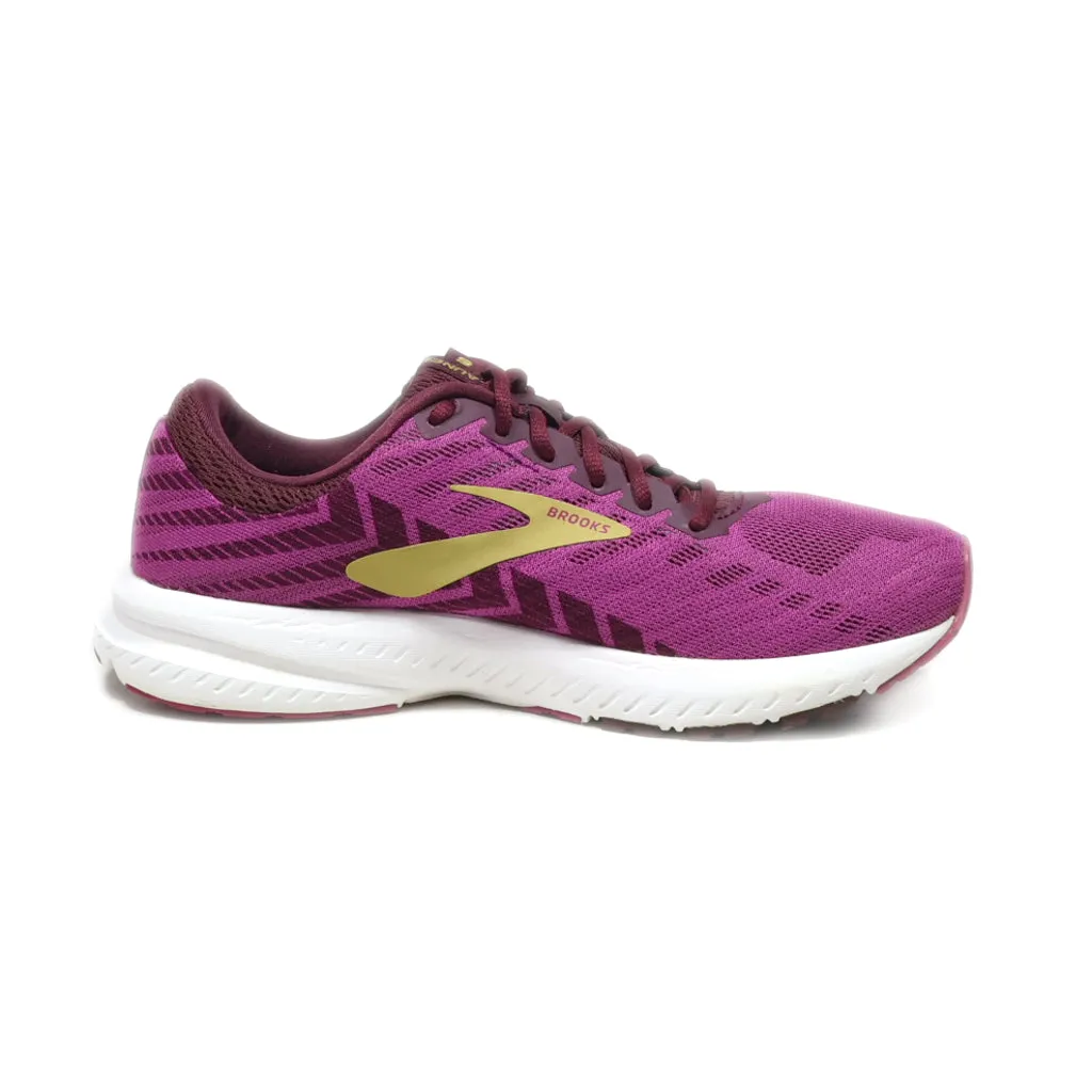 Brooks Launch 6 Sport Shoes Leather Purple Colour For Women