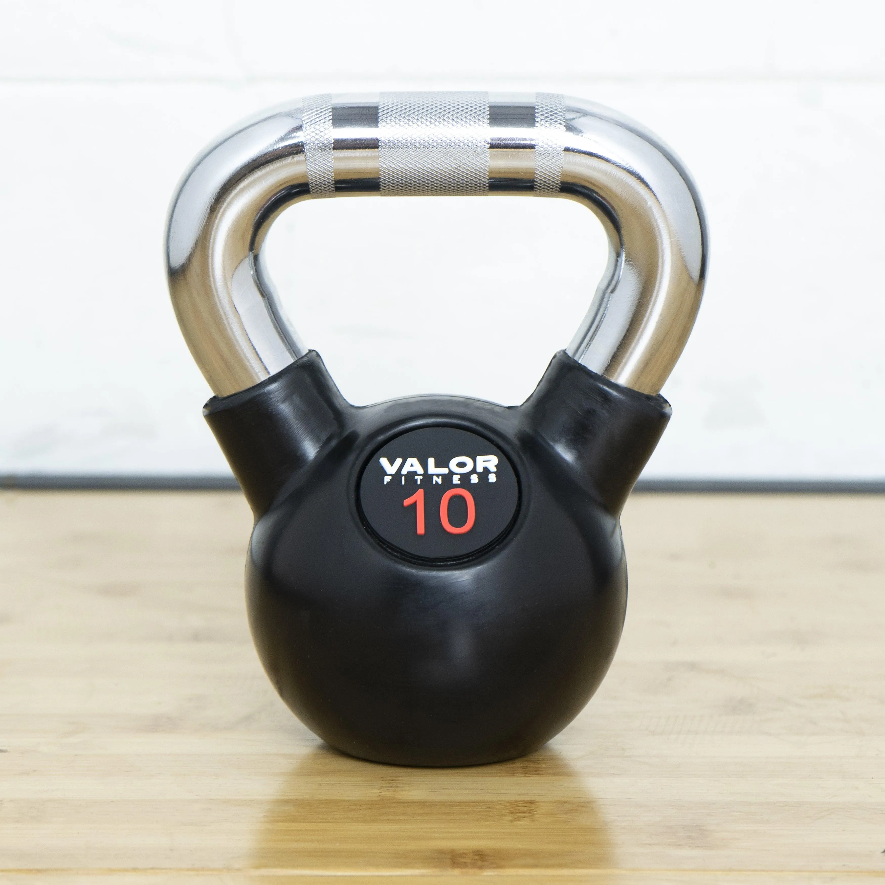 Chrome Handle Rubber Coated Kettlebells (8-70lbs)