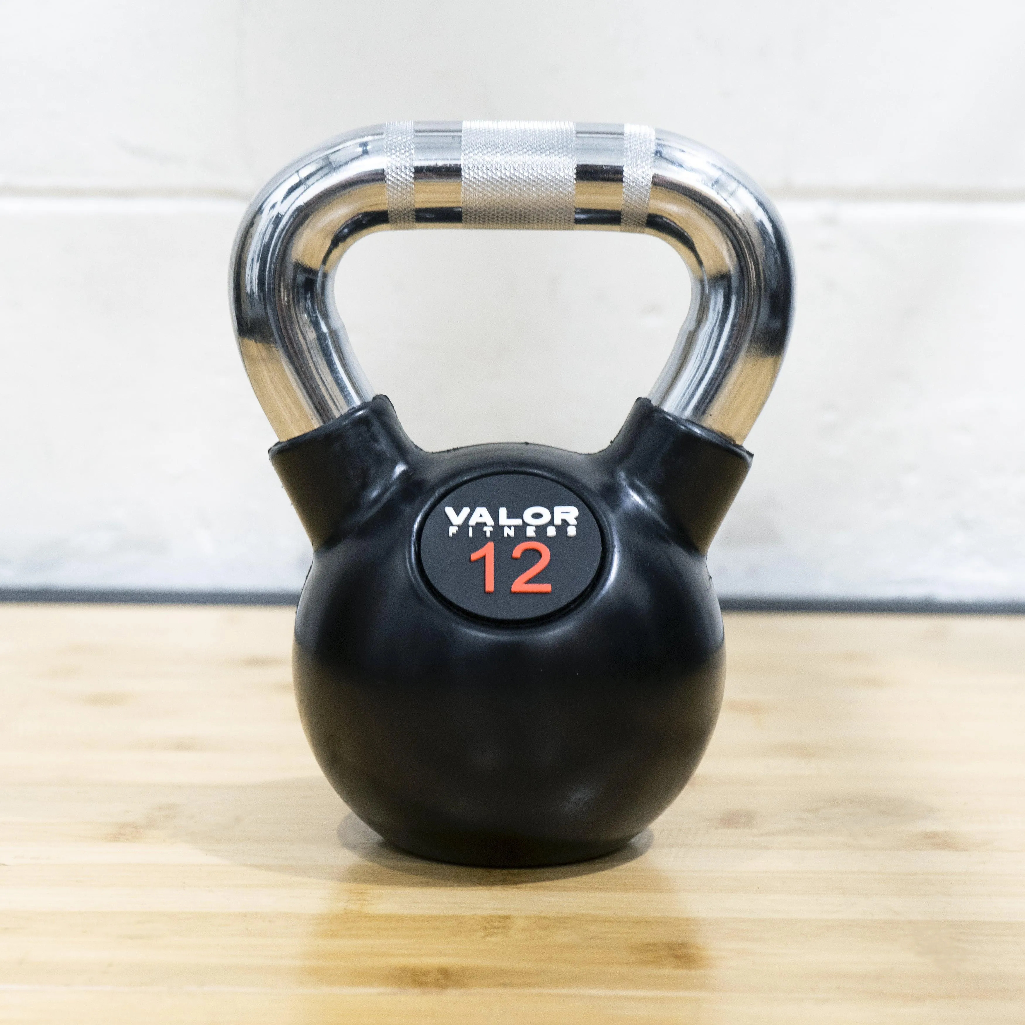 Chrome Handle Rubber Coated Kettlebells (8-70lbs)