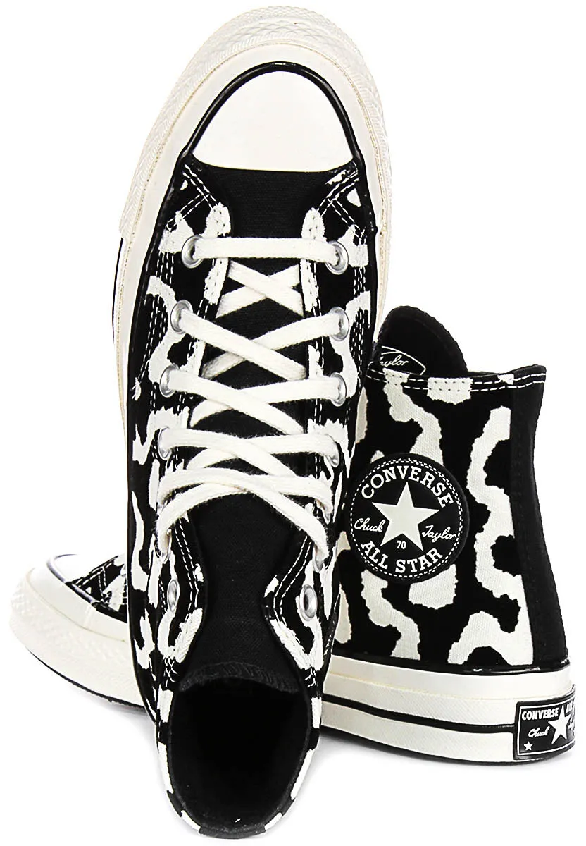 Converse Chuck 70s Hi A12350C In Black White Remix Leopard