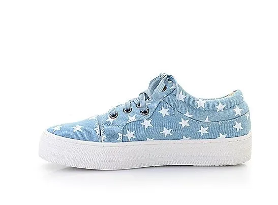 Corkys Pina Colada Platform Sneakers - Denim Stars