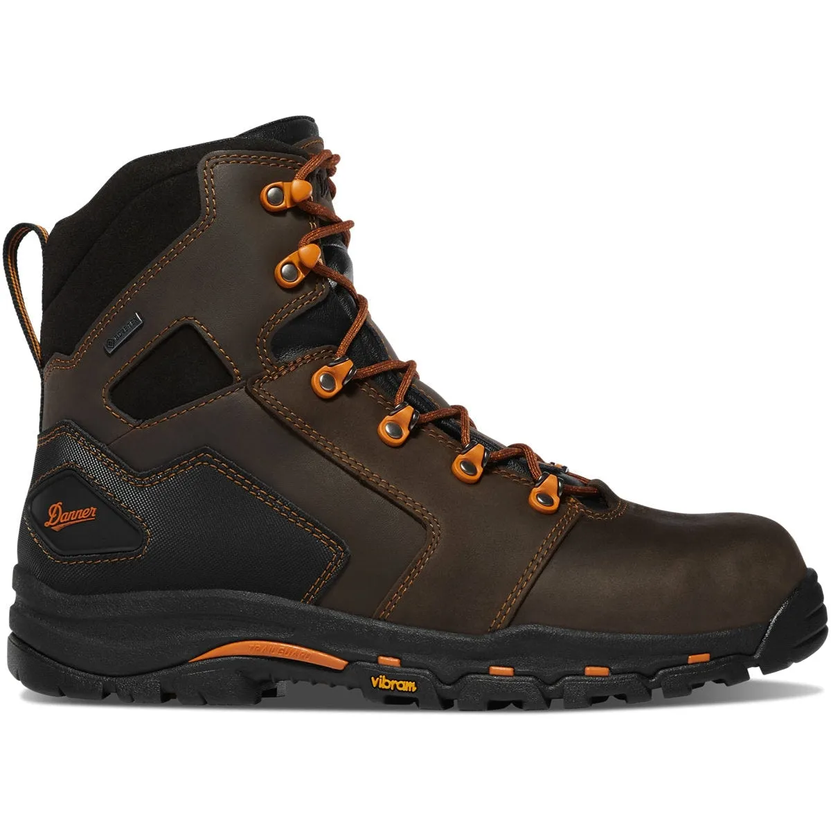 Danner Men's Vicious 6" Comp Toe WP Slip Resist Work Boot -Brown- 13879