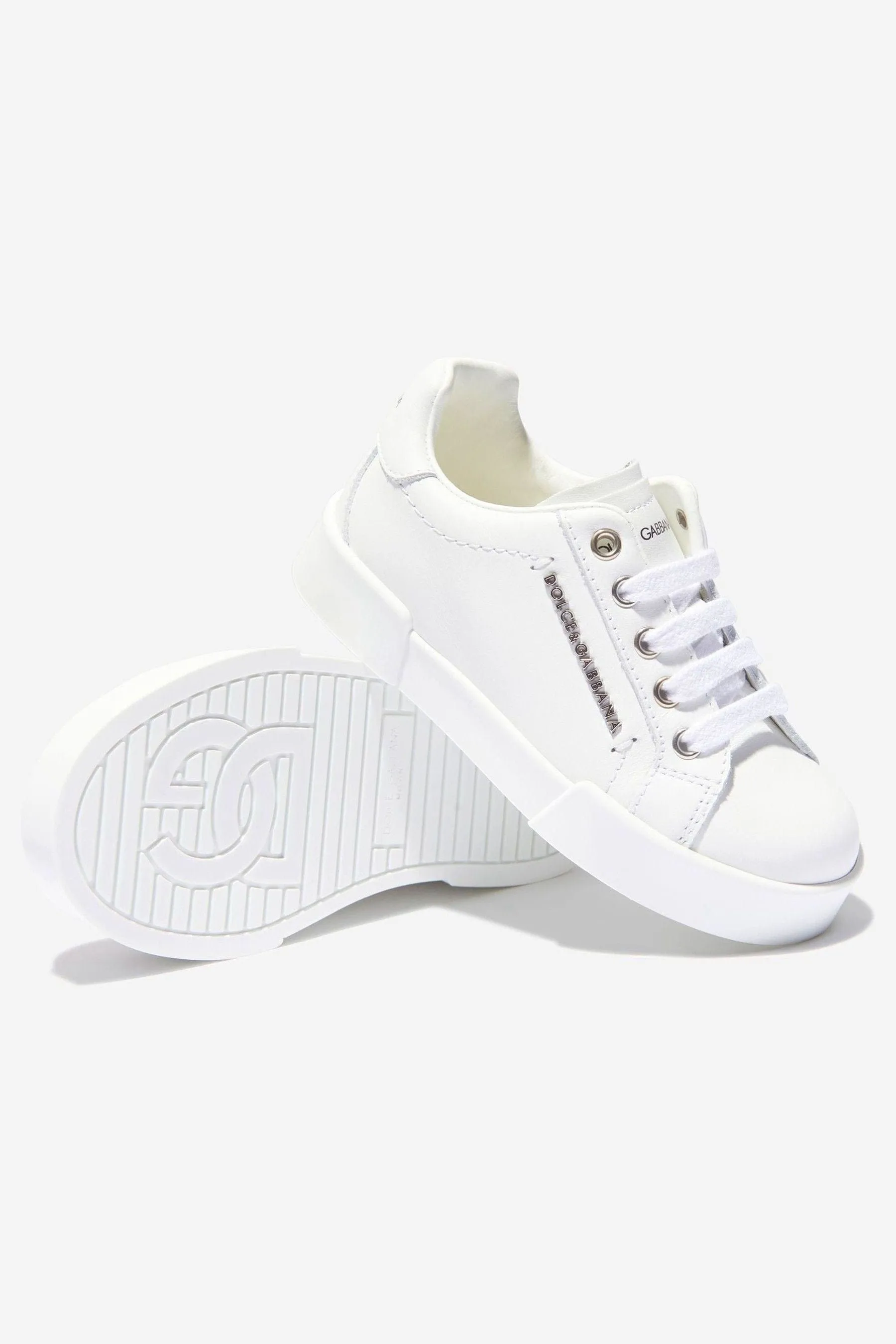 Dolce & Gabbana Unisex Leather Portofino Logo Trainers