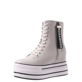 Funki Buys | Boots | Women's Platform Zip Ankle Boot Sneakers