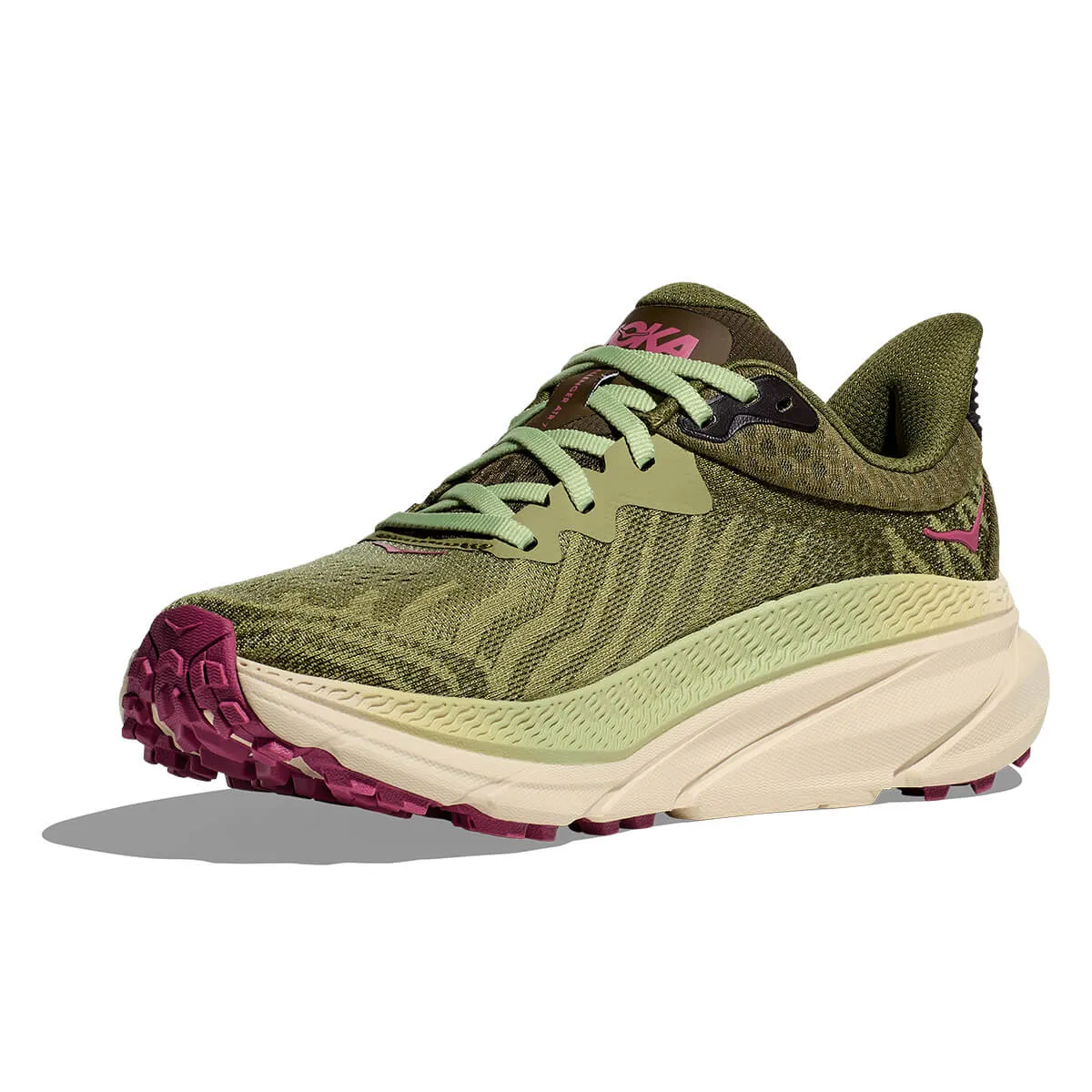 Hoka Challenger 7 Womens | Forest Floor / Beet Root