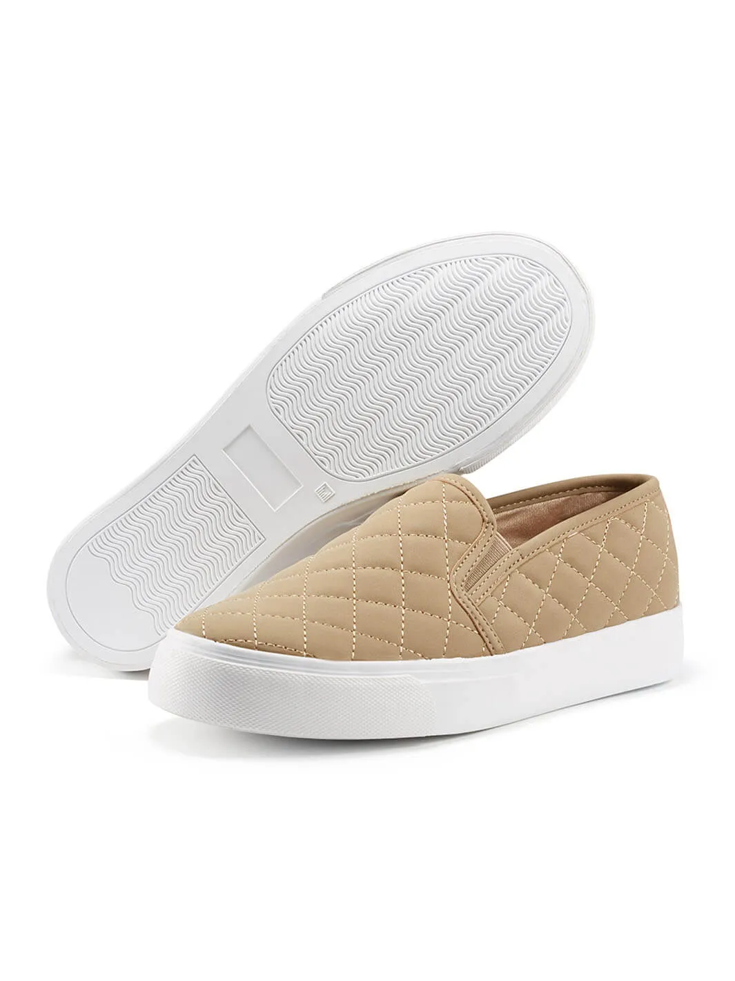 JENN ARDOR Women Diamond Slip-On Sneakers