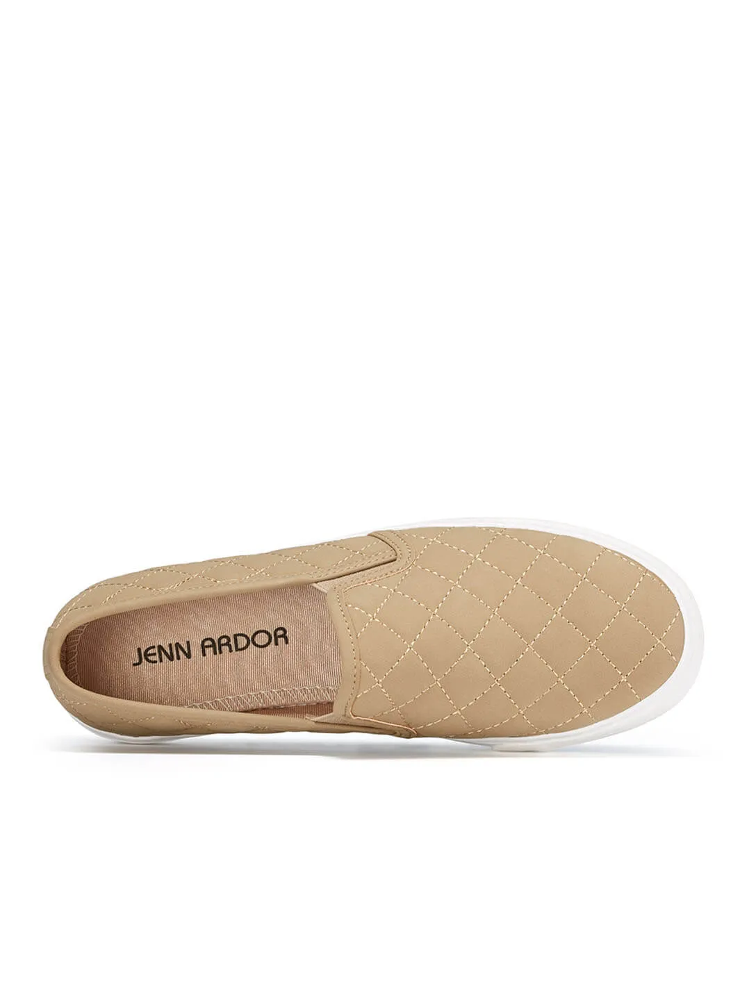 JENN ARDOR Women Diamond Slip-On Sneakers