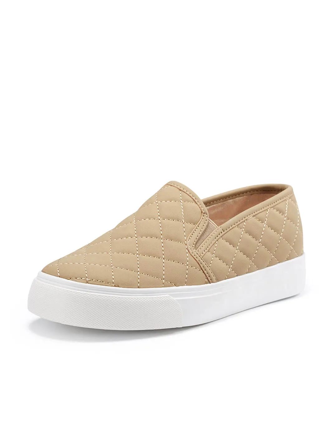 JENN ARDOR Women Diamond Slip-On Sneakers