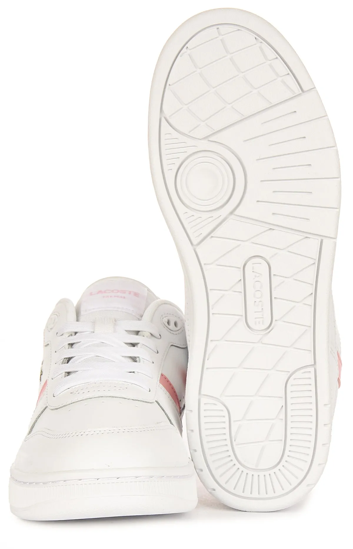 Lacoste T Clip Set In White Pink For Women