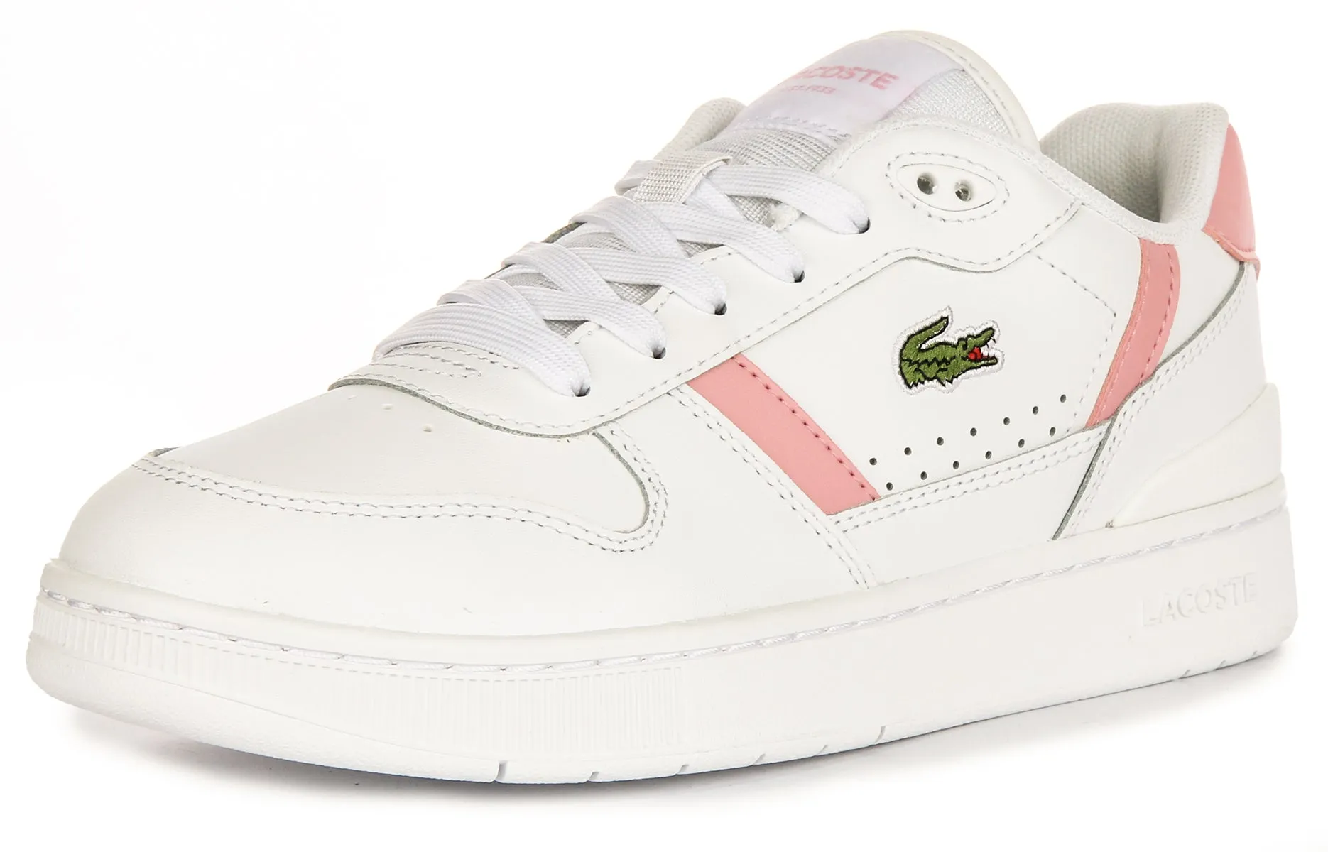 Lacoste T Clip Set In White Pink For Women