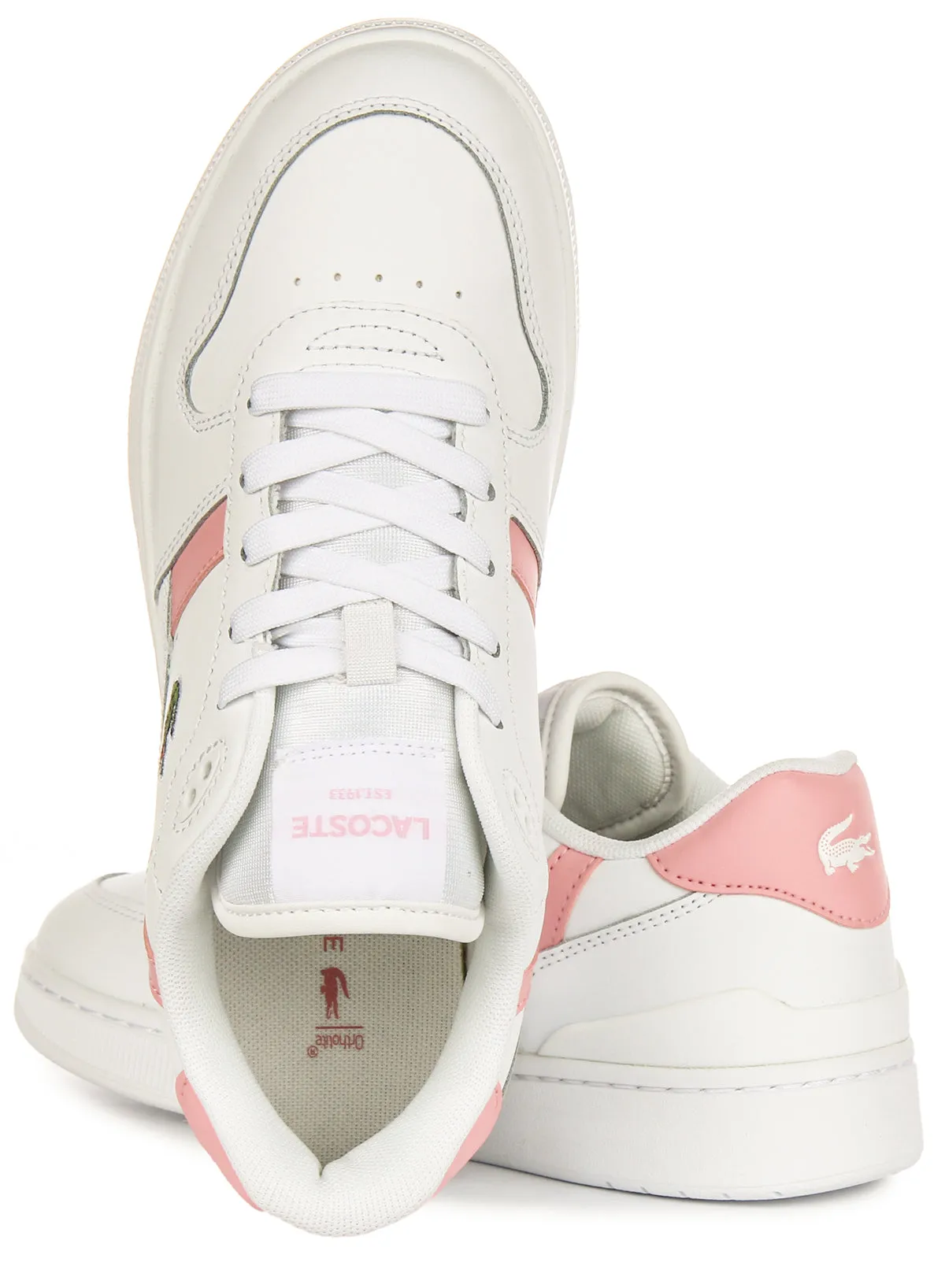 Lacoste T Clip Set In White Pink For Women