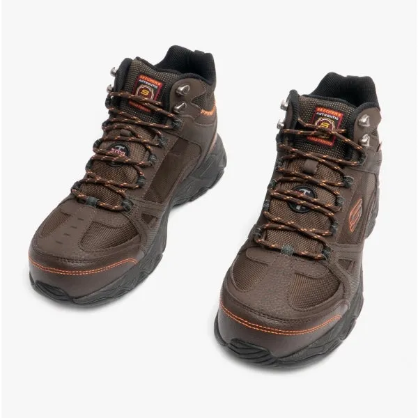 LEDOM Mens Safety Boots Brown