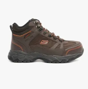 LEDOM Mens Safety Boots Brown