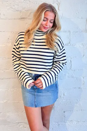 Nautical Crop Sweater