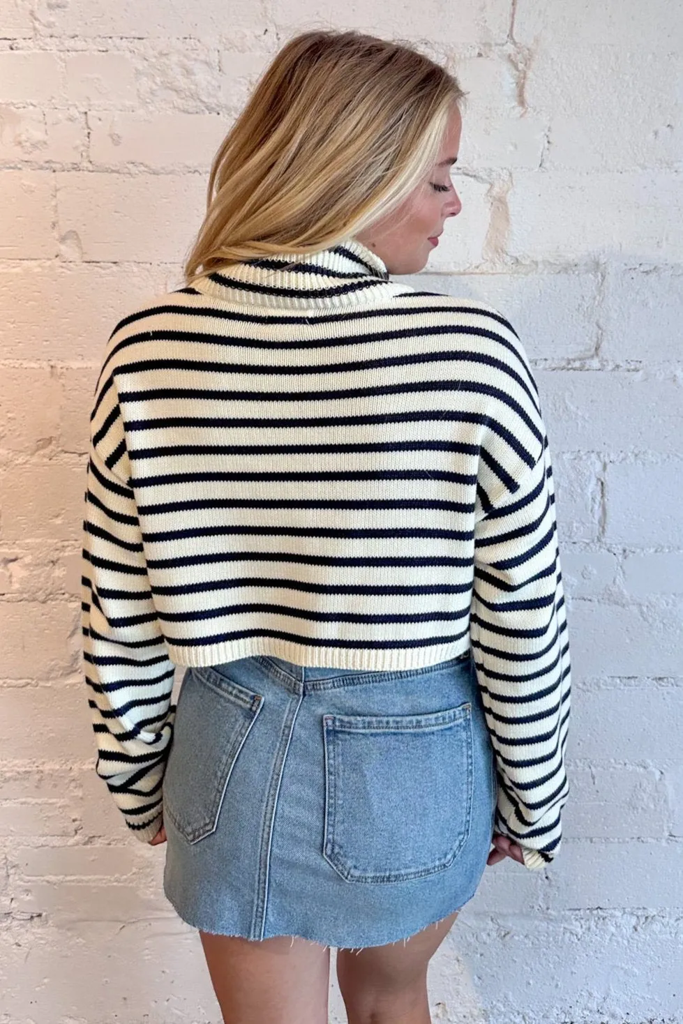 Nautical Crop Sweater