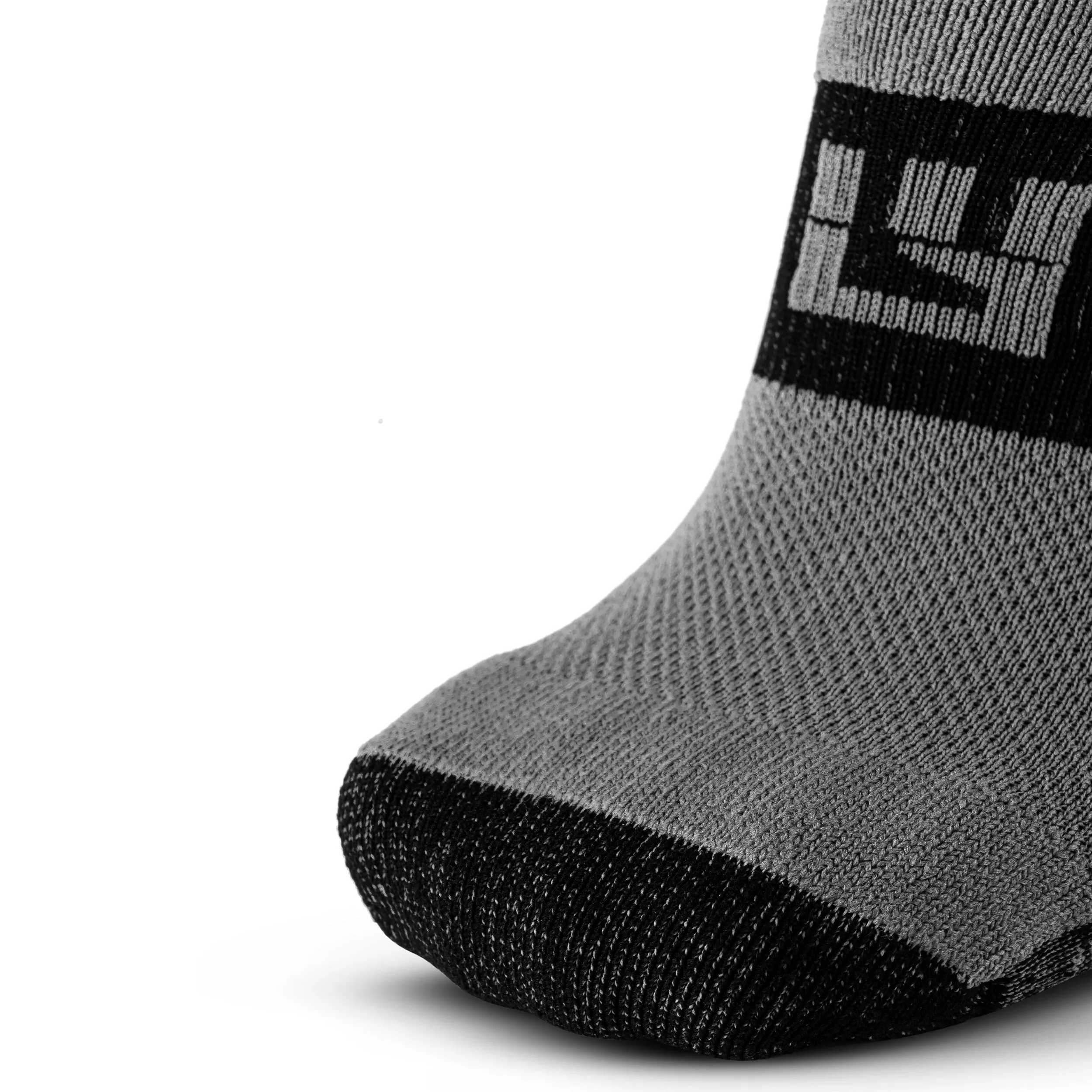 No-Show Running Socks - Gray/Black (2 Pair Pack)