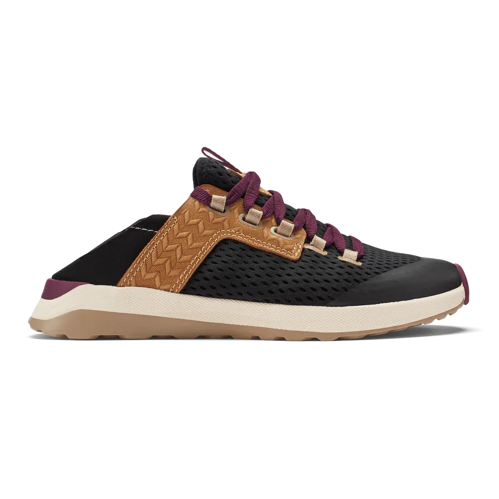 Olukai Women's Wailuku Walking Sneaker - Black/Black 20478-4040