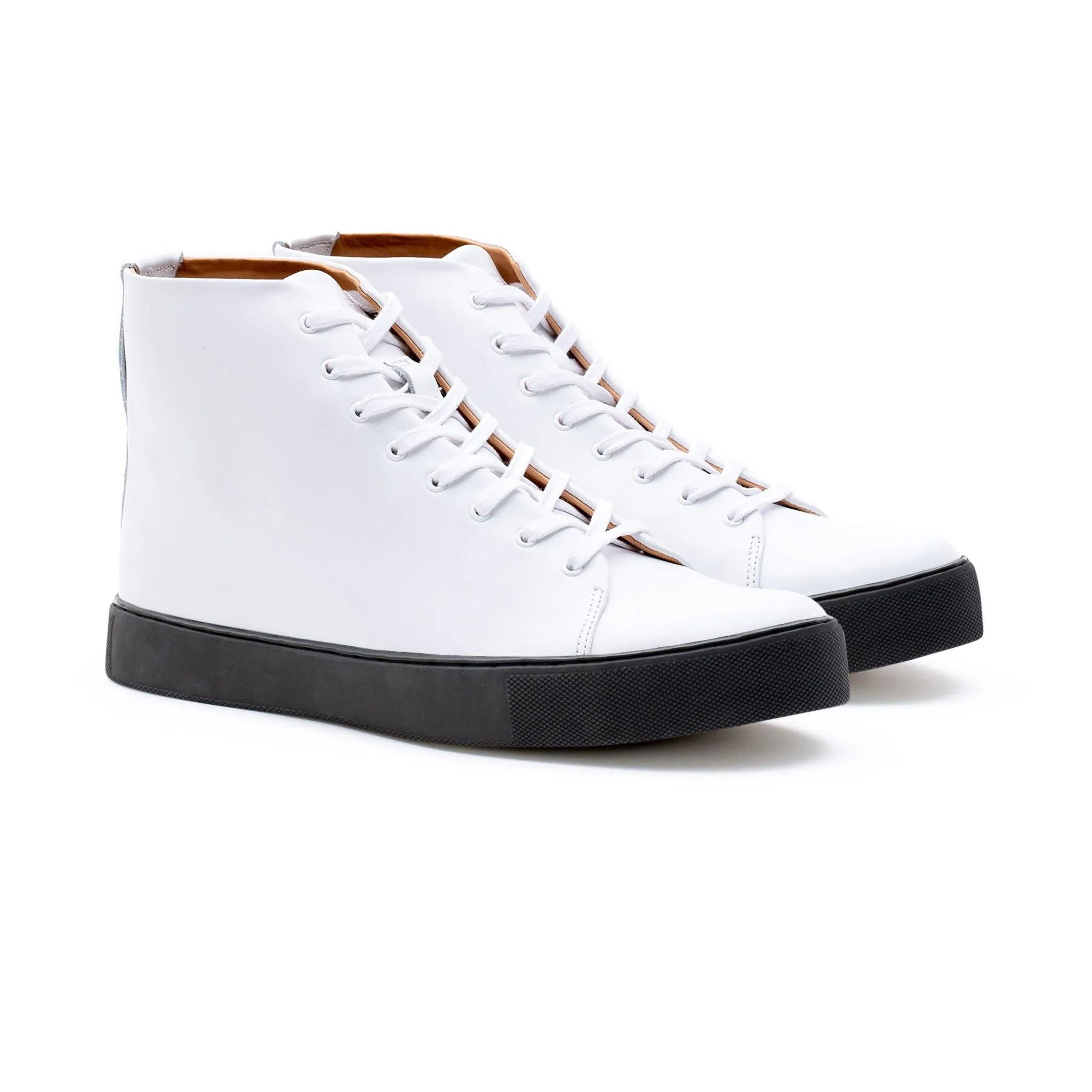 Overstone Hi Derby - All White Calf