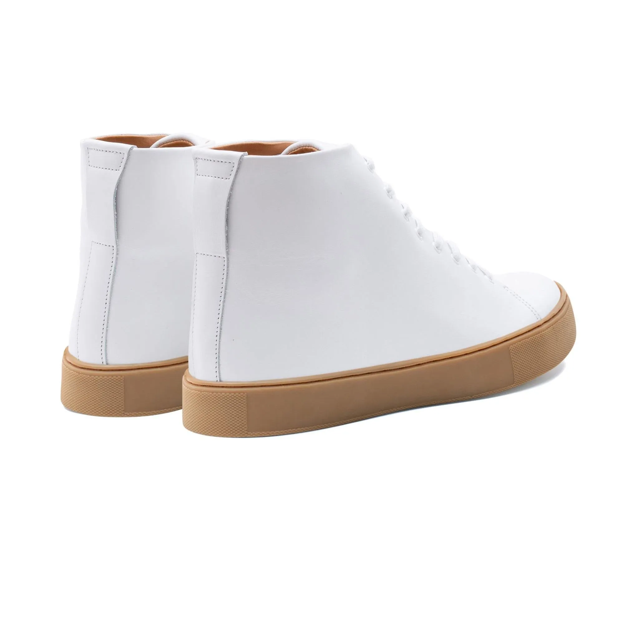 Overstone Hi Derby - All White Calf