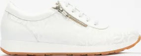 Pitillos Ladies Sneakers White Soft Trainers Outside Zip 5671 Blanco sale