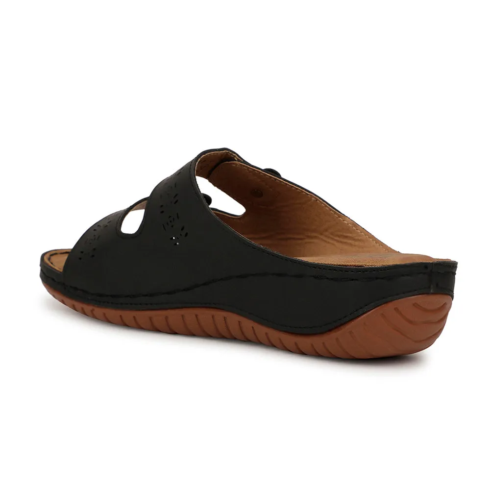 Senorita Casual Black Slipper For Women S624-07 By Liberty