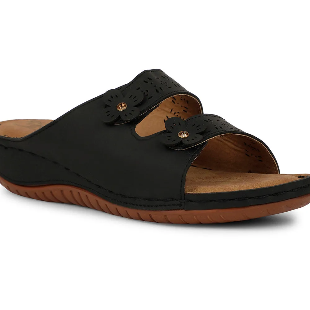 Senorita Casual Black Slipper For Women S624-07 By Liberty