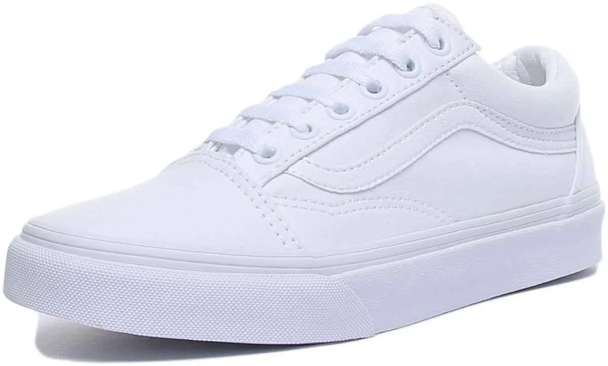 Vans Classic Old Skool In White White For Women