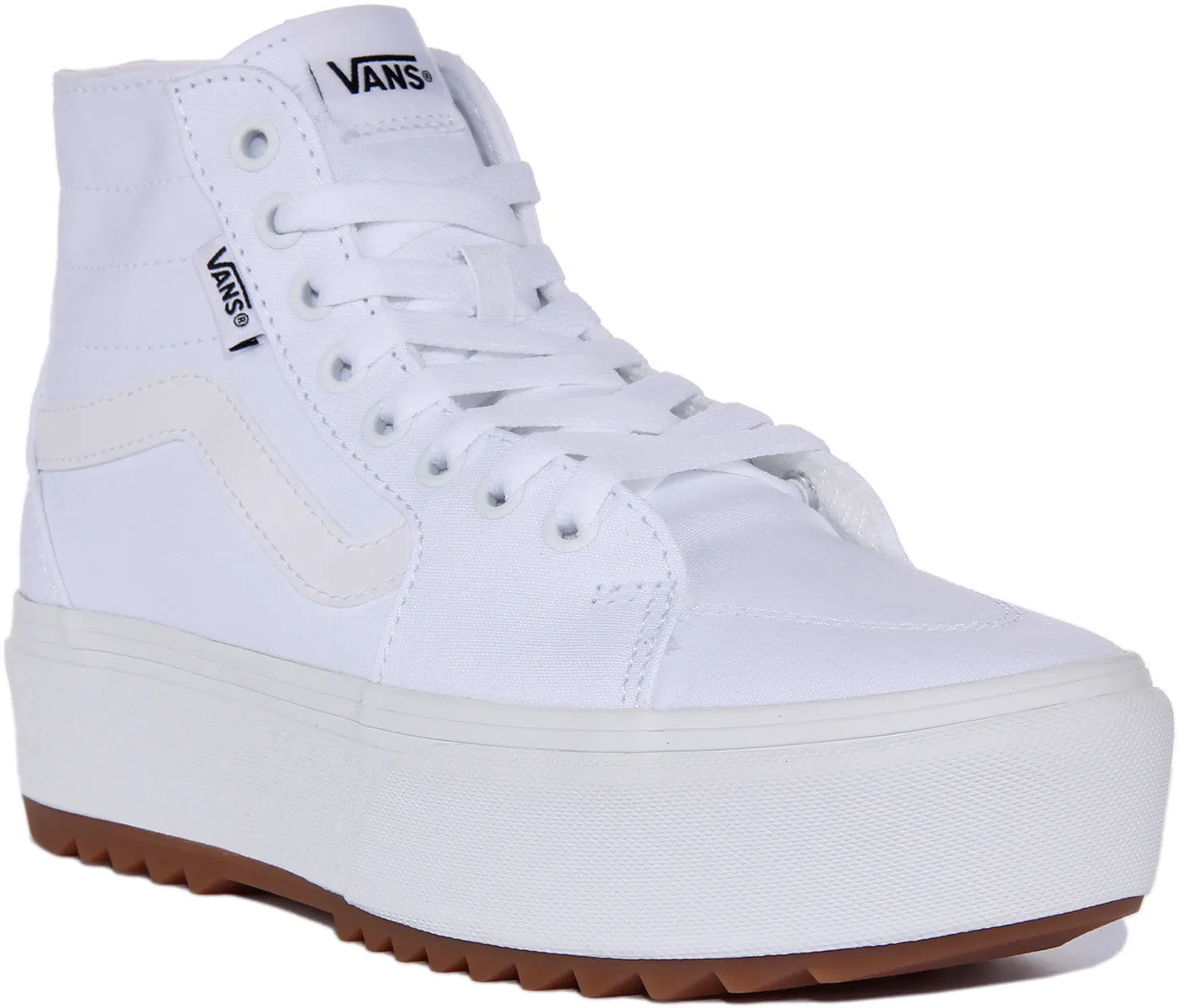 Vans Filmore Hi Platform In White For Women