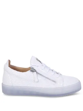 White glitter trainers