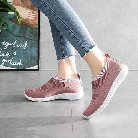 Women summer casual comfortable slip on sock sneakers