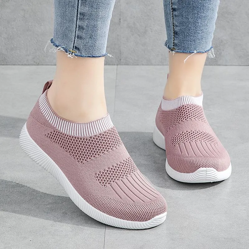 Women summer casual comfortable slip on sock sneakers