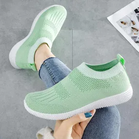 Women summer casual comfortable slip on sock sneakers