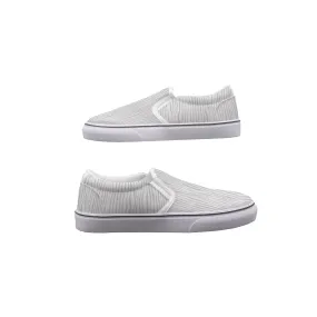 Women's Slip On Sneakers 219 silver, and white