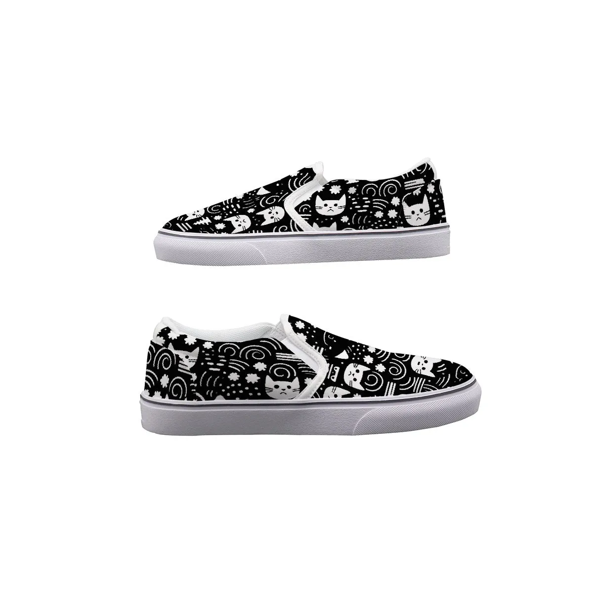 Women's Slip On Sneakers 245 cat print