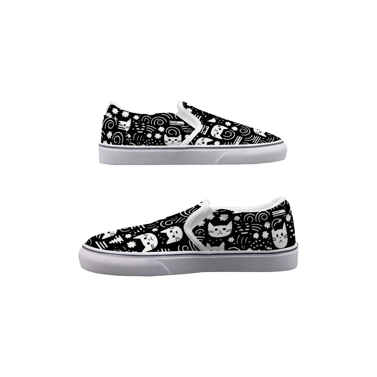 Women's Slip On Sneakers 245 cat print