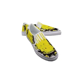 Women's Slip On Sneakers yello/blk abstract print